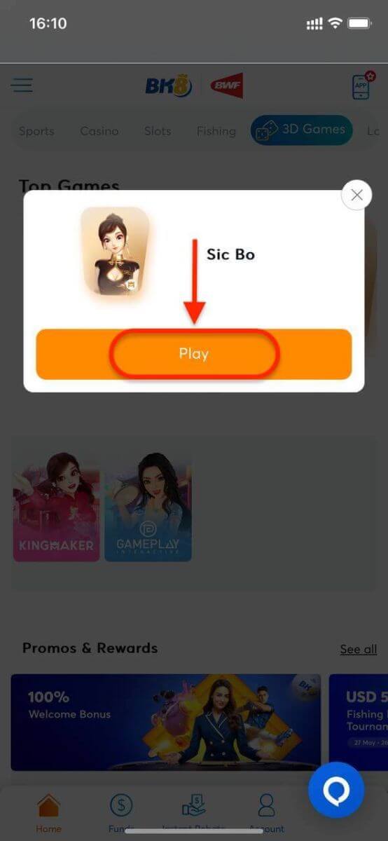 Kako igrati 3D igre na BK8 Kako igrati 3D igre na BK8