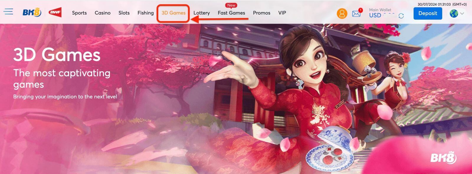 Kako igrati 3D igre na BK8 Kako igrati 3D igre na BK8