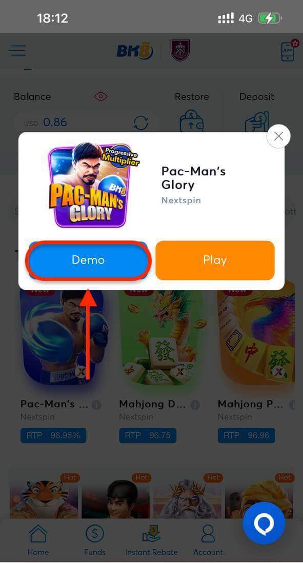 Cómo registrarse y empezar a apostar con una cuenta demo en BK8 Cómo registrarse y empezar a apostar con una cuenta demo en BK8